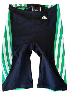 Men's adidas Green White Three Stripe Infinitex Jammer Swimwear Size 24 NWT